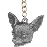Dog Breed Keychain USA Pewter - Chihuahua (2.5)