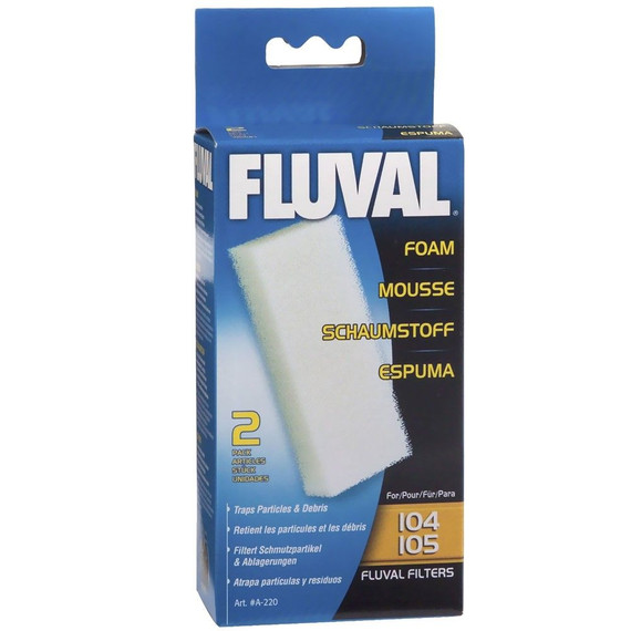 Fluval Filter Foam Block 104/105 Models (2 Pack)