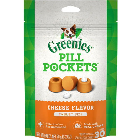 Greenies Pill Pockets Tablet Dog Treats - Cheese Flavor 3.2 oz (30 count)