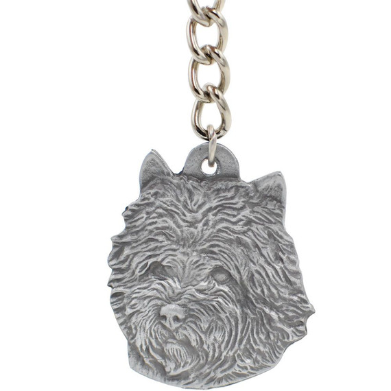 Dog Breed Keychain USA Pewter - Cairn Terrier (2.5)