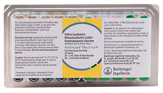 Fel-O-Guard Plus 3 + Lv-K (25 Doses)