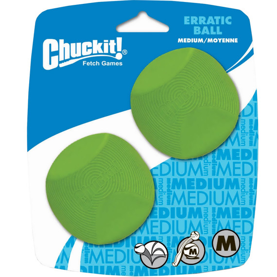 Chuckit! Erratic Ball - Medium (2 PACK) Chuckit! Erratic Ball - Medium (2 PACK)