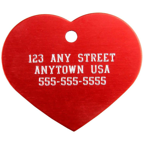 Large Heart Pet ID Tag Large Heart Pet ID Tag