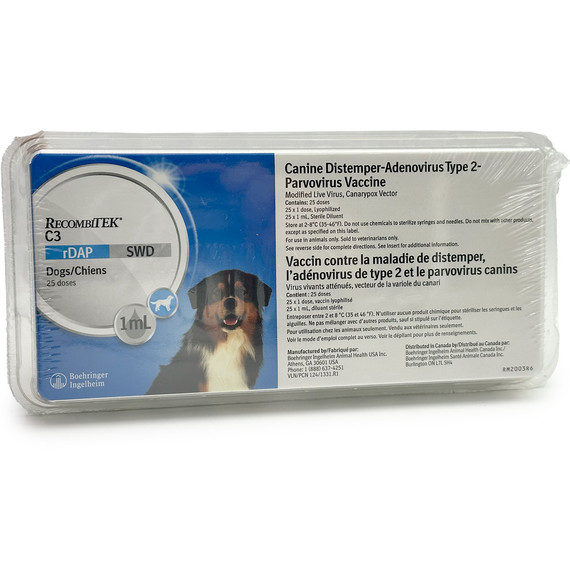 Recombitek for Dogs - C3 (rDAP), 25x1 dose - [Vaccine]
