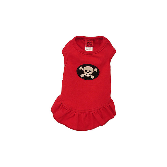 Pet Flys Happy Pirate Skull Sun Dress - Large