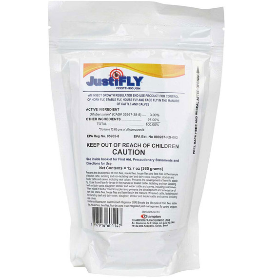 JustiFLY for Cattle - Feedthrough Fly Control, 360 gm - [Pest Support]