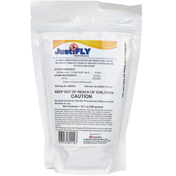 JustiFLY Feedthrough Cattle Fly Control, 360 gm