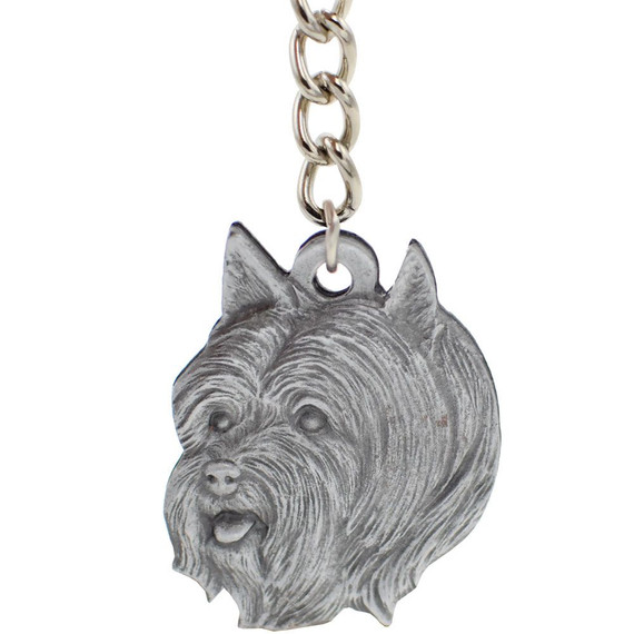 Dog Breed Keychain USA Pewter - Silky Terrier (2.5) Dog Breed Keychain USA Pewter - Silky Terrier (2.5)
