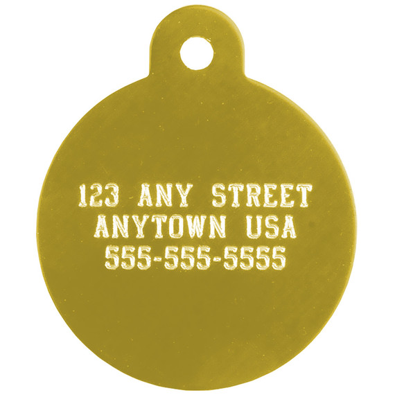 Large Circle Pet ID Tag