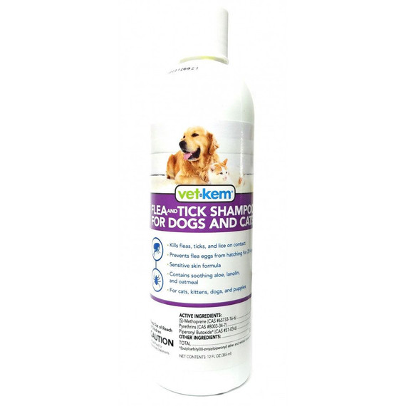 Vet Kem Flea & Tick Shampoo for Dogs & Cats (12 oz) Vet Kem Flea & Tick Shampoo for Dogs & Cats (12 oz)
