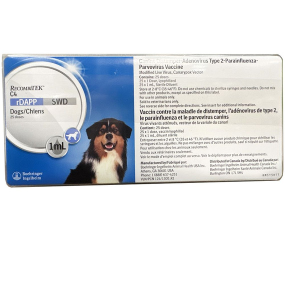 Recombitek for Dogs - C4 (25 Doses) - [Vaccine]
