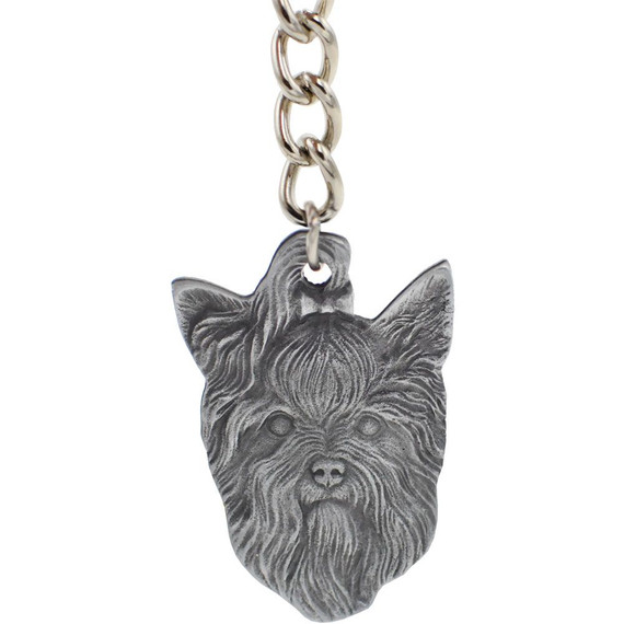 Dog Breed Keychain USA Pewter - Yorkshire Terrier (2.5) Dog Breed Keychain USA Pewter - Yorkshire Terrier (2.5)