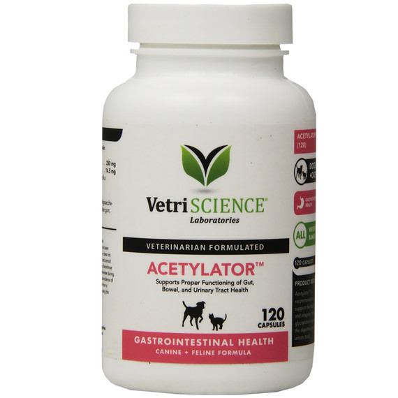 VetriScience Acetylator - For Cats and Dogs (120 capsules)