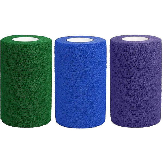 Cohesiant Wrap Bold Color - Assortment (Hunter Green/Purple/Blue) (2x5yd)