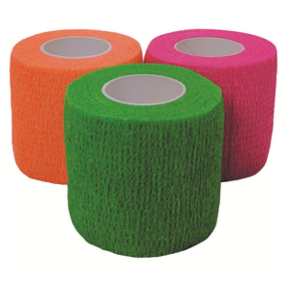 Cohesiant Wrap Fluorescent Color- Assortment (Green/Pink/Orange) (2"x5yd) (24 rolls)