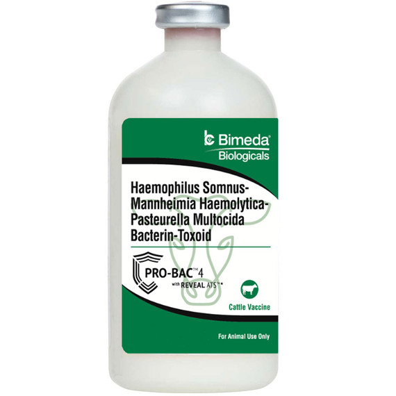 Pro-Bac 4 with Reveal ATS Cattle Vaccine, 50 dose, 100-ml