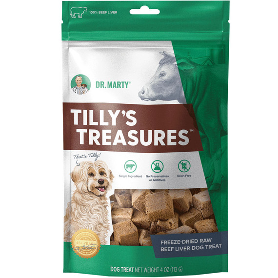 Dr. Marty Tilly’s Treasures Freeze Dried Beef Liver Dog Treats, 4-oz Dr. Marty Tilly’s Treasures Freeze Dried Beef Liver Dog Treats, 4-oz