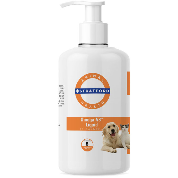 Stratford Omega-V3 Liquid for Dogs & Cats (8 oz)