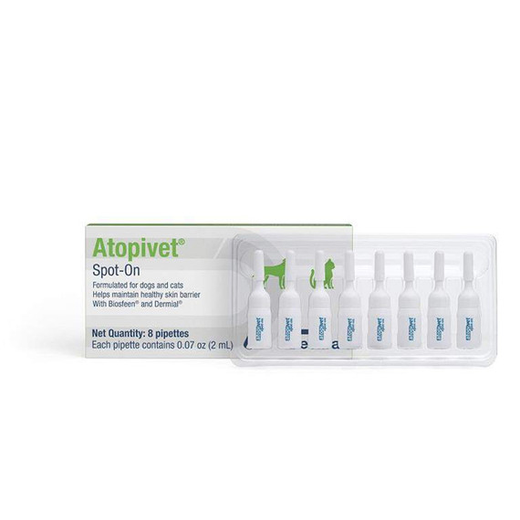 Atopivet Spot-On with Biosfeen & Dermial for Dogs & Cats, 8 pipettes