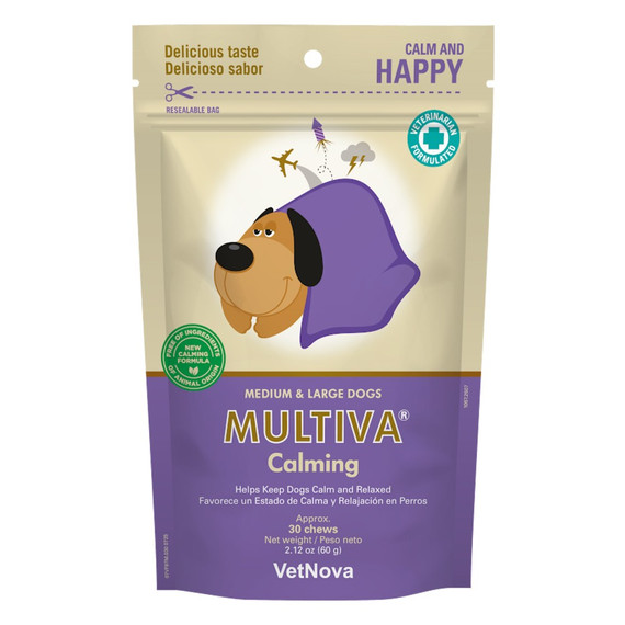 VetNova Multiva Calming for Medium & Large Dogs, 30 Soft Chews