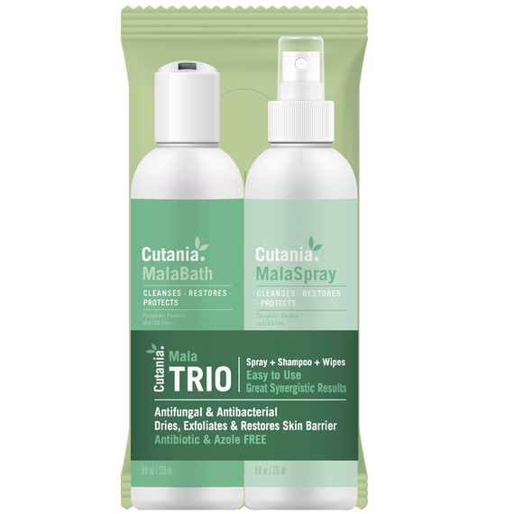 VetNova Cutania MalaTRIO Pack, Spray, Shampoo & Wipes