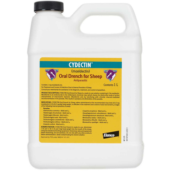 Cydectin (Moxidectin) Oral Drench for Sheep, 1 Liter Cydectin (Moxidectin) Oral Drench for Sheep, 1 Liter