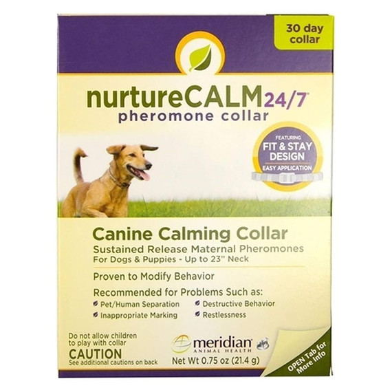 NurtureCALM 24/7 Canine Calming Pheromone Collar (Up to 23" Neck) - [Behavioral Support]