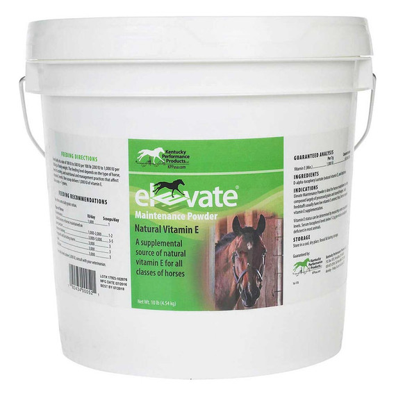Elevate Maintenance Powder, Natural Vitamin E Supplement for Horses (10 lb) - [Supplement]