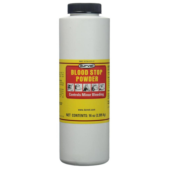 Durvet Blood Stop Powder for Animals (16 oz) - [Controls Minor Bleeding]