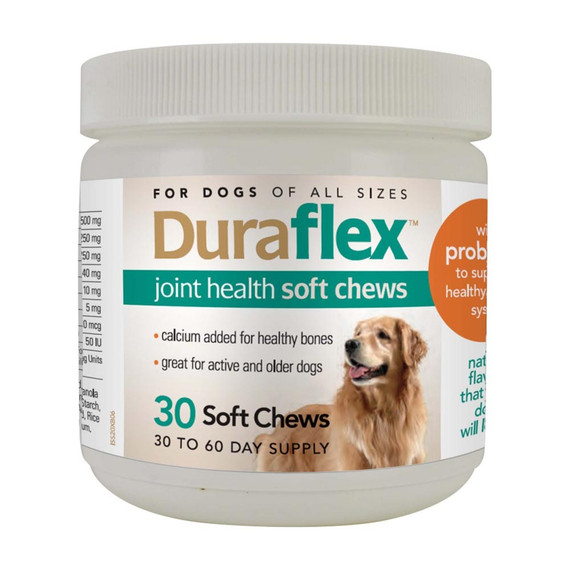 Durvet Duraflex Joint Health Soft Chews for Dogs (30 Count) - [Mobility Support]