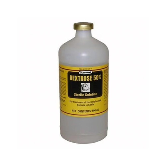 Durvet Dextrose 50% Sterile Solution for Cattle (500 mL) - [Ketosis Treatment]