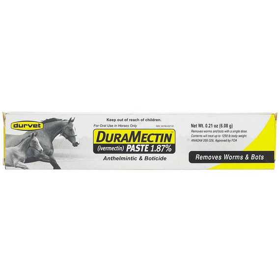 Durvet DuraMectin (ivermectin) Paste 1.87% for Horses (6.08 gm) - [Anthelmintic & Boticide]