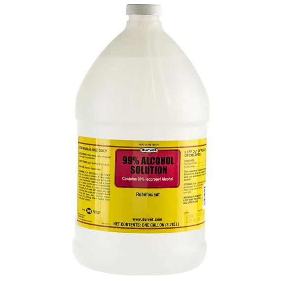Durvet Isopropyl Alcohol 99% for Animals (1 Gallon) - [Muscle Ache Relief]