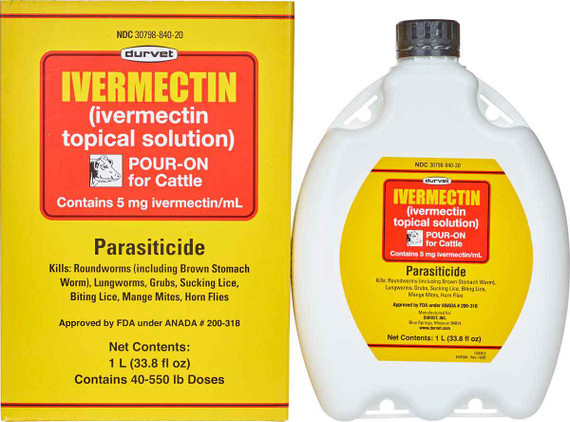 Durvet Ivermectin Pour-On for Cattle (1 Liter) - [Parasiticide]