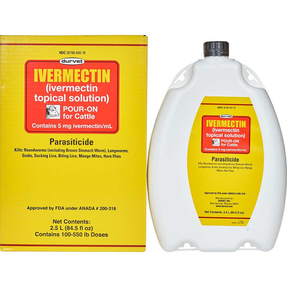 Durvet Ivermectin Pour-On for Cattle (2.5 Liter) - [Parasiticide]