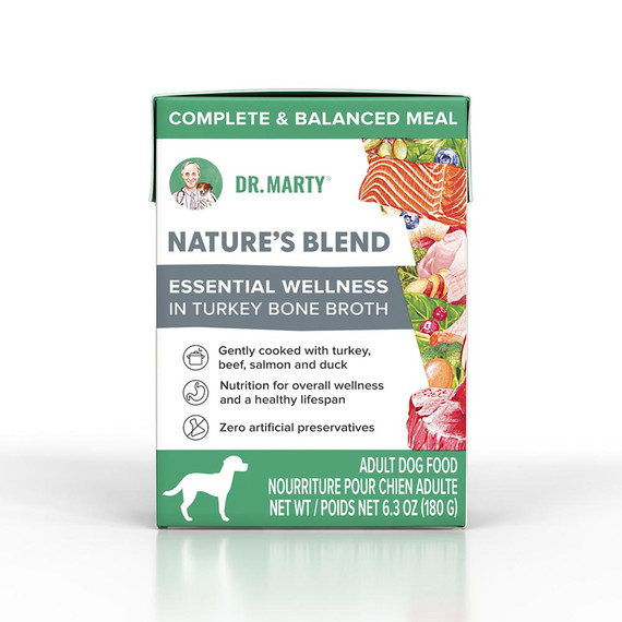 Dr. Marty Nature's Blend Essential Wellness Adult Dog Food (6.3 oz) - [Turkey Bone Broth]
