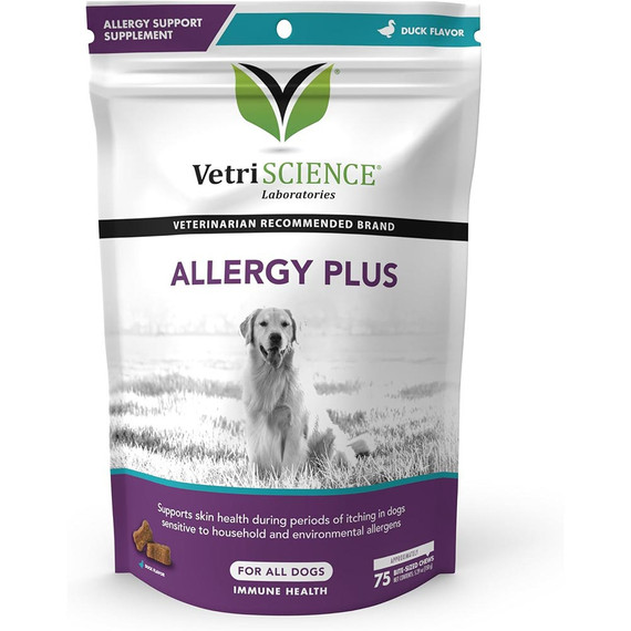 VetriScience Allergy Plus Immune for Dogs - Duck Flavor (75 Chews) - [Immune Supprt]