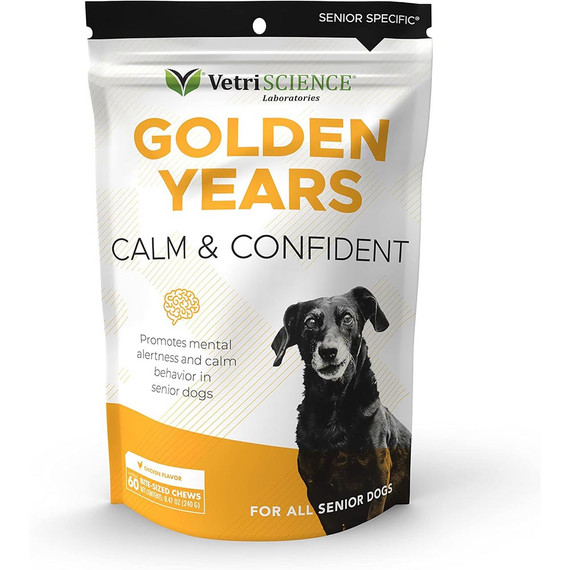 VetriScience Golden Years Calm & Confident for Senior Dogs (60 Chews) - [Behavioral Support]