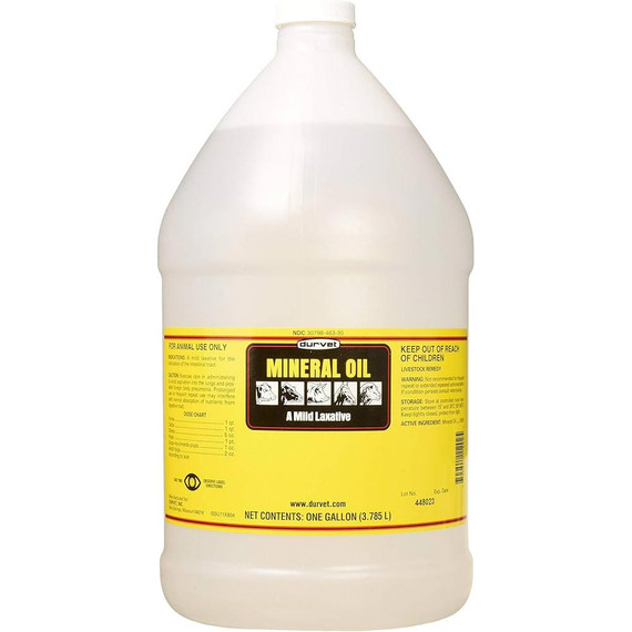 Durvet Mineral Oil - A Mild Laxative for Animals (1 Gallon) - [Gastrointestinal Health]