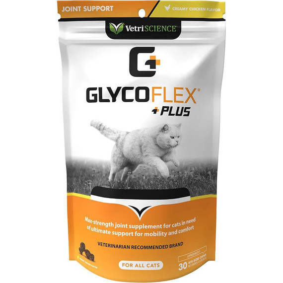 VetriScience GlycoFlex Plus for Cats (30 Bite-Sized Chews) - [Joint Supplement]
