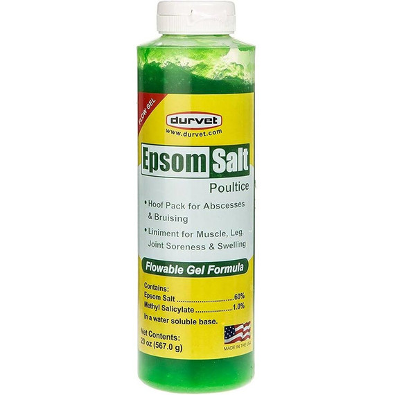 Durvet Epsom Salt Poultice Gel Formula for Horses (20 oz) - [Muscle Pain Relief]