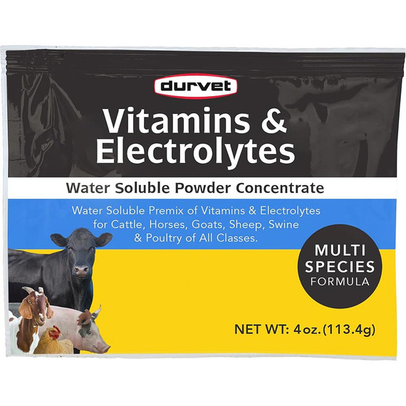 Durvet Vitamins & Electrolytes for Multi Species (4 oz) - [Supplement]