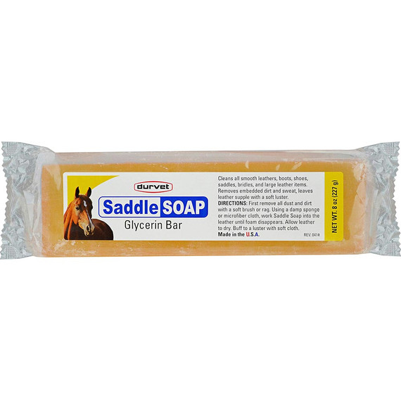 Durvet Saddle Soap Glycerin Bar for Horses (8 oz) - [Leather Cleaner]