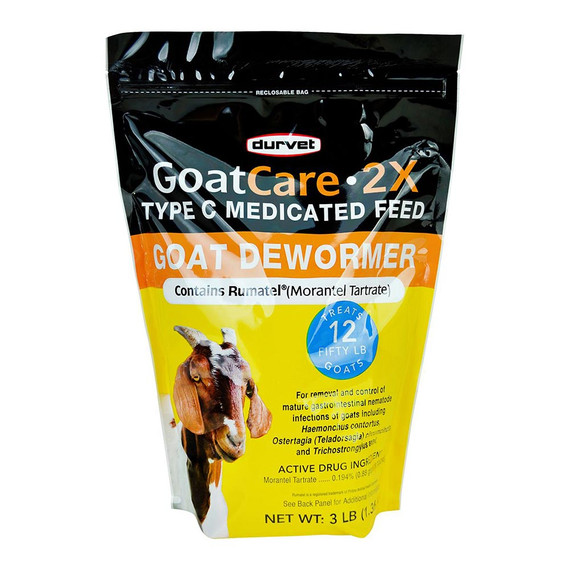 Durvet Goat Care 2X Type C Medicated Feed (3 lb) - [Dewormer]