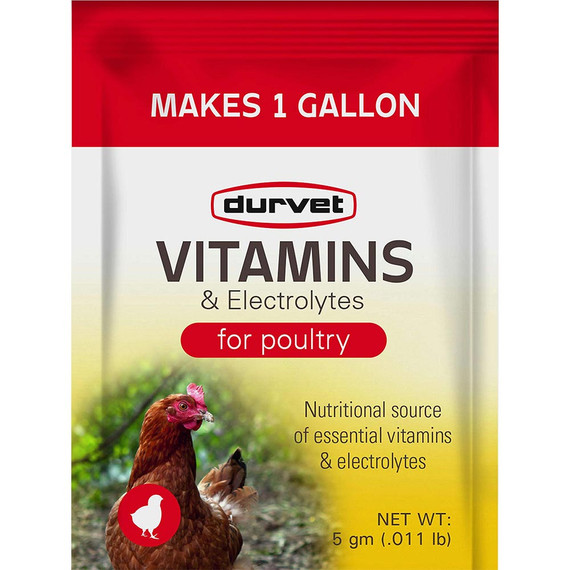 Durvet Vitamins & Electrolytes for Poultry (5 gm) - [Supplement]