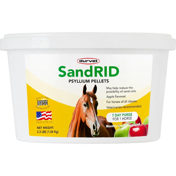 Durvet SandRid Psyllium Pellets for Horses (2.3 lb) - [Digestive Support]