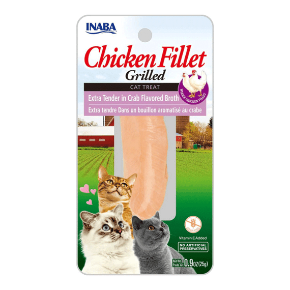Inaba Churu Cat Treat - Chicken Fillet - Extra Tender in Crab Flavored Broth (0.9 oz)