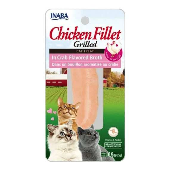 Inaba Churu Cat Treat - Chicken Fillet - Crab Flavored Broth (0.9 oz)