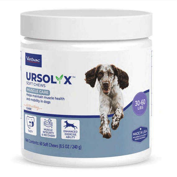 Ursolyx Soft Chews for Dogs - Medium 30-60 lbs (60 Soft count) - [Muscle Support]