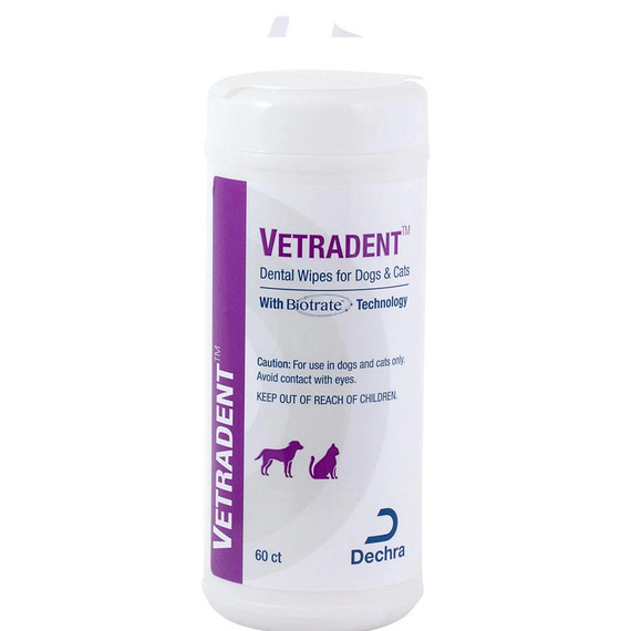 Vetradent Dental Wipes for Dogs & Cats (60 count) - [Oral Health]